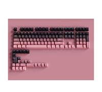 YDMHYLAI 133 Keys Snow White Double Shot PBT Keycaps, RGB for MX Switches Keyboard, Soft Lightweight(Blackberry(opp))