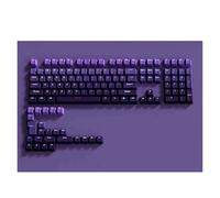 YDMHYLAI 133 Keys Snow White Double Shot PBT Keycaps, RGB for MX Switches Keyboard, Soft Lightweight(Violet(opp))