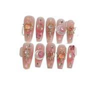 YDMHYLAI Cute Nails 10Pcs French Colorful Press On Nails, Soft & Wearable Easy Clean Lightweight Manicure Set(1 size-XS)