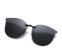 YDMHYLAI Polarized Flip-up Clips Sunglasses for Myopia glasses, Retro Big Size Square Al-Mg glass Clip-on Sunglass Clip(Color2)