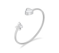 Ydmwannx Cremation Jewelry Butterfly Heart Urn Bracelet for Human Ashes Stainless Steel Cremation Bracelet Memorial Jewelry for Women Men Openable Cuff Urn Bracelet, 2.17, Stainless Steel, crystal