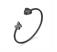 Ydmwannx Cremation Jewelry Butterfly Heart Urn Bracelet for Human Ashes Stainless Steel Cremation Bracelet Memorial Jewelry for Women Men Openable Cuff Urn Bracelet, 2.17, Stainless Steel, crystal
