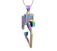 Ydmwannx Excavator Urn Necklace for Ashes Stainless Steel Cremation Jewelry Memorial Human Ashes Keepsake Pendant for Women Men Memorial Urn Necklace, Stainless Steel, Cubic Zirconia