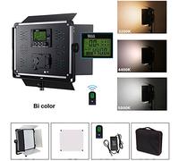 Ydobol E-1080 Bi Color 1004 LED Photography Light Panel with 2.4G Wireless Remote Control and Barndoors, Dimmable Continuous Lighting DMX512 for Photo Studio Video Film, 85W 7000 Lumen 3200K-5600K