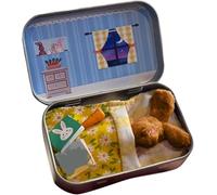 YDora Easter Bunny Toys Hug in a Box for Kids, Pocket Bunnies in Tin Box, Personalised Mini Plush Bunny-House Small Pocket Stuffing-Bunnies Animal, DIY Pet Adoption Easter Baskets (Brown)