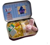 YDora Easter Bunny Toys Hug in a Box for Kids, Pocket Bunnies in Tin Box, Personalised Mini Plush Bunny-House Small Pocket Stuffing-Bunnies Animal, DIY Pet Adoption Easter Baskets (Pink)