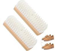 YDora Suede Shoe Brush and Eraser,Rubber Polish Eraser with Soft Bristle Brush,Soft Suede Shoe Brush Cleaner,Soft Crepe TPR Cleaning Eraser for Sneakers, Leather, and Suede, Stain Removal (2 pcs)