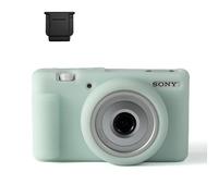 Ydoudou ZV-1F ZV1F Case, Soft Silicone Protective Case & Hot Shoe Cover for Sony ZV1F/ZV-1 II/ZV-1 Mark II Vlog Camera, Anti-Scratch ZV-1M2 Camera Case Cover - White Green