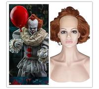 ydound Anime Coer Wig. Film Stephen King' s It Pennywise Clown Joker Perücke Cosplay Der Clown Pennywise Orange Kurzes Synthetisches Haar Halloween Rollenspiel QY025