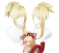ydound Anime Coser wig 13inch Genshin Impact Wig,Anime Cosplay Naganohara Yoimiya Wig, Gradient Golden Wig with Free Wig Cap, for Halloween, Party, Carnival, Nightlife, Concerts, Weddings