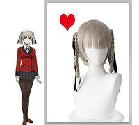 ydound Anime Coser wig 2021 Anime Kakegurui Kirari Momobami Cosplay Wig with Hairwear Heat- resistant Fiber Hair+ Wig Cap Party Girls Women Props