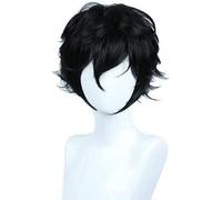 ydound Anime Coser wig Anime Cosplay wig Game Persona 5 Amamiya Ren Joker Black Short Hair Comic- Con Carnival Halloween Party Daily Life Fashion Wig + Wig Cap