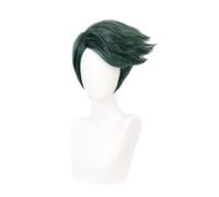 ydound Anime Coser wig Anime Cosplay Wig, JoJo's Bizarre Adventure Wig, Rohan Kishibe Wig, Green Short Hair with Free Wig Cap, for Halloween, Party, Carnival, Nightlife, Concerts, Weddings