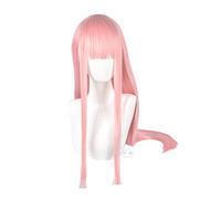 ydound Anime Coser wig Anime DARLING in the FRANXX 02 Cosplay Wigs Zero Two Wigs 100cm Long Pink Synthetic Hair Perucas Cosplay Wig+ Wig Cap