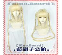 ydound Anime Coser wig Anime Darwin' S Game Karino Shuka Wig Cosplay Costume Long Braids Blonde Golden Ponytails Heat Resistant Synthetic Hair Wigs