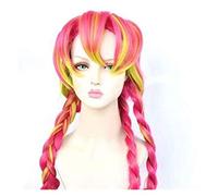 ydound Anime Coser wig Anime Demon Slayer Kanroji Mitsuri for wig Cosplay Comic- Con Halloween Party Carnival Wig Adult Teen( Pink Wig), Classic Color (Color: Classic color) ( Color : Classic color )