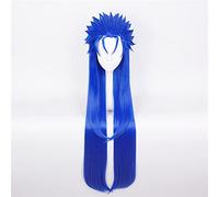 ydound Anime Coser wig Anime Fgo Fate Extra Lancer Cu Chulainn Cosplay Wig Caster Straight Long Blue Synthetic Hair Halloween Costume Play Wigs For Men Kumz9620 (Size : KUMZ9620)
