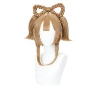 ydound Anime Coser wig Anime Game Cosplay Wig for Genshin Impact YaoYao, Women Light Brown Butterfly Knot Hair Modeling Party Dress Up Wig, Heat Resistant Synthetic Hair + Wig Cap