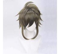 ydound Anime Coser wig Anime IDOLiSH7 Seven Cosplay Wig Nikaidou Yamato Dark Green Short Wig Synthetic Hair Wig + Wig Cap