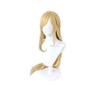 ydound Anime Coser wig Anime Sonia Nevermind Cosplay Wig Long Golden Braid Synthetic Hair Dangan Ronpa+ Wig Cap Party Role Play