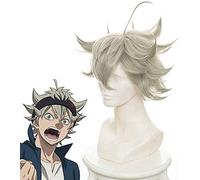 ydound Anime Coser wig Black Clover Cosplay Asta Gridelin Short Wig Cosplay Accessory Heat- resistant fiber Cosplay Wigs Costume Prop + Wig Cap