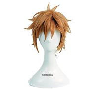 ydound Anime Coser wig Bungo Stray Dogs Junichirou Tanizaki Junichirou Cosplay Wig Short Heat Resistant Synthetic Hair Wig + Wig Cap
