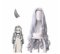ydound Anime Coser wig CosNoble Eri Cosplay Wig with Clip Horn Anime My Hero Academia Costume Hair pin Eri Grey Headdress