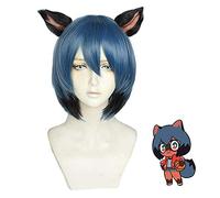 ydound Anime Coser wig CosNoble Kagemori Michiru Wig Anime Cosplay Costume Blue Short Hair Hair clip