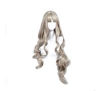 ydound Anime Coser wig Darling in the Franxx 556 Cosplay Wig for Women 90cm Long Curly Synthetic Hair Kukuro Wig Anime Costume Party Wig Gray