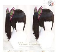 ydound Anime Coser wig Demon Slayer Kimetsu no Yaiba Kanawo Tsuyuri Kanao Heat Resistant Hair Cosplay Costume Wigs With Hairpin+ Wig Cap For Fans