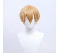 ydound Anime Coser wig Denji Wig Anime Chainsaw Man Cosplay Golden short hair Fiber synthetic wig+ wig cap