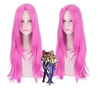 ydound Anime Coser wig Diavolo wig Anime Wig JoJo' s Bizarre Adventure Cosplay Comic- Con Halloween Party Carnival Adult Men and Women Anime Fans Gift( Pink Long Hair Wig)