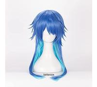 ydound Anime Coser wig Dramatical Murder DMMD Seragaki Aoba Cosplay Wig Gradient Blue Hair Wig+ Wig Cap Heat Resistant Synthetic