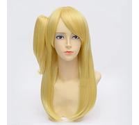 ydound Anime Coser wig Fairy Tail Wigs Lucy Heartfilia Wig 50Cm Long Straight Costume Cosplay Wig Clip Ponytail Anime Synthetic Hair Wig