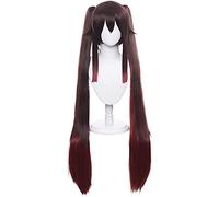 ydound Anime Coser wig Genshin Impact Cosplay Wigs Sucrose Green Gradient 85cm Long Straight Heat Resistant Synthetic Hair Halloween Carnival Party+ Wig Cap ( Pattern : Hutao )