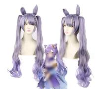 ydound Anime Coser wig Genshin Impact Wig,Anime Cosplay Keqing Wig, Binaural, Gradient purple wig with Free Wig Cap, for Halloween, Party, Carnival, Nightlife, Concerts, Weddings