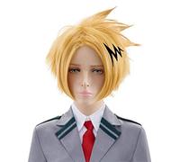 ydound Anime Coser wig Hsiu Kaminari Denki Cosplay Wig My Hero Academy/Academia Costume Play Wigs Halloween Costumes Hair