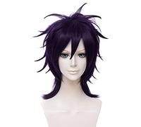 ydound Anime Coser wig JoJo' s Bizarre Adventure Narancia Ghirga Purple Black Styled Woman Cosplay Party Fashion Anime Human Costume Full wigs Synthetic Hair Heat Resistant Fiber