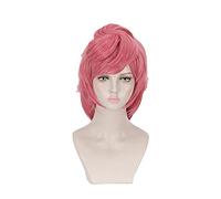 ydound Anime Coser wig JOJO' s Bizarre Adventure Trish Una Cosplay Pink Wig Golden Wind Heat- resistant Fiber Hair+ Wig Cap Party Anime Prop Girls Women