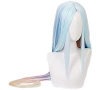 ydound Anime Coser wig LOL Dawnbringer Night Skin Soraka Wig Long Straight Mixed Color 2 Versions Cosplay Wig Synthetic Hair + Wig Cap Halloween