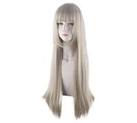 ydound Anime Coser wig Momobami Ririka Women Long Wig Watermelon Cream Yellow Wig Anime KAKEGURUI Cosplay Hair Synthetic Cosplay Wig 80cm