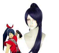 ydound Anime Coser wig P5 Persona 5 Yusuke Kitagawa Mixed Blue Detachable Horsetail Heat Resistance Synthetic Hair Cosplay Costume Wig For Women Girls Wig ( Color : Wig )