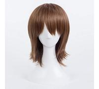 ydound Anime Coser wig Persona Goro Akechi Short Straight Cosplay Wig For Man Unisex Anime Wig Costume Party Brown Heat Resistant Synthetic Hair Wig