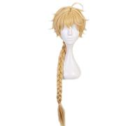 ydound Anime Coser wig Sucrose Wig, Genshin Impact Sucrose Cosplay Wig with Clip Ears & Wig Cap, Long Straight Green Blue Anime Cosplay Wig ( Color : Aether )