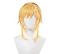 ydound Anime Cosplay Costume Genshin Impact Wig, Yellow Wig for Women Long Straight Wigs Synthetic Hair Wigs for Anime Lumine, with Free Wig Cap, for Halloween, Party, Carnival