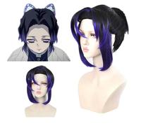 ydound Anime Cosplay Wig Demon Slayer Wigs,Tanjiro/Kamado Nezuko/Zenitsu/Shinobu/Tomioka Wig,Long Short Wigs for Halloween Heat Resistant Synthetic Hair Wig,No Tangle,No Shedding