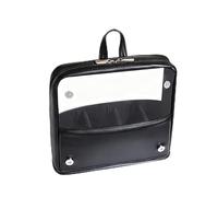 YDR Clear Portable Makeup Brush Bag, Standing Makeup Brush Organizer with Large Capacity, Foldable Travel Cosmetic Storage Pouch for Women