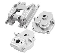 YDRCESMI Aluminum Alloy Low Noise RC Gearbox Case Transmission Kit for Traxxas TRX4M 1/18 Quiet Transmission Efficiency (Silver)