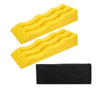 YDRCESMI Automotive Leveling Ramp Heavy Duty Leveler Wheel Chock Capacity 7716LBS Long Lasting Use Travel Trailer RV Truck (Yellow)