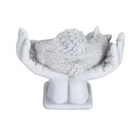YDRCESMI Exquisite Pet Memorial Statue Outdoor Garden Decor Ornament Angel with God Hands Gravestone (Cat)